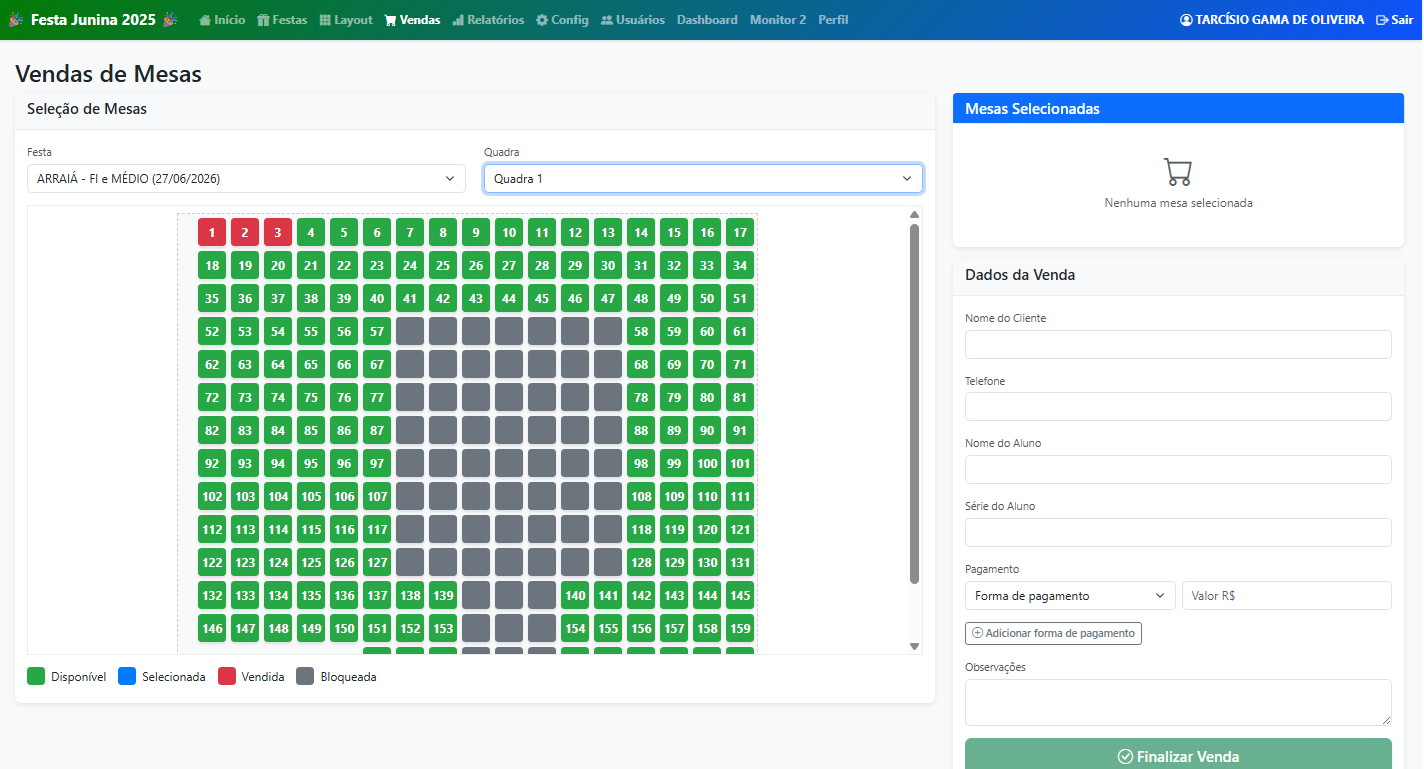 Sistema de Vendas de Mesa